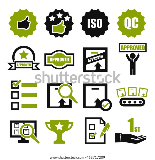 Quality Icon Set Stock Vector (Royalty Free) 468717209 | Shutterstock