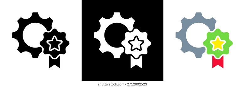Quality Icon Set Glyph vector Illustration