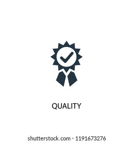 quality icon. Simple element illustration. quality concept symbol design. Can be used for web and mobile.