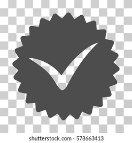 Quality icon. Vector illustration style is flat iconic symbol, gray color, transparent background. Designed for web and software interfaces.