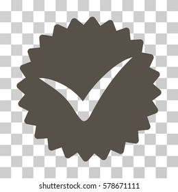 Quality icon. Vector illustration style is flat iconic symbol, grey color, transparent background. Designed for web and software interfaces.