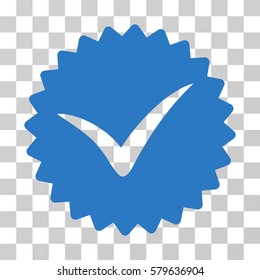Quality icon. Vector illustration style is flat iconic symbol, smooth blue color, transparent background. Designed for web and software interfaces.