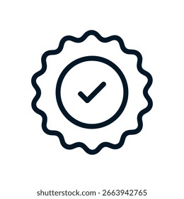 Icono de la calidad, muestra del logotipo del Vector, ilustración, forma, diseño, icono de la interfaz de usuario de UX, eps editable