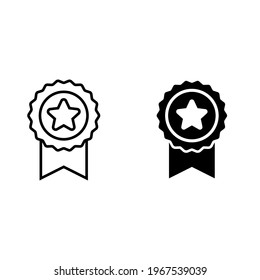 Conjunto de vectores de iconos de calidad. Garantizar la colección de signos de ilustración. Símbolo o logotipo certificado.