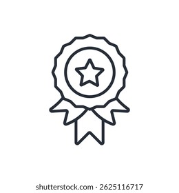 icono de calidad. Vector. Trazo editable. signo de estilo lineal para uso Diseño web, logotipo. Ilustración de símbolo.