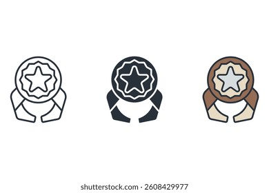 quality icons isolated on White Background. Flat style design
