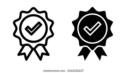 Quality Icons pack in outlined and flat versions