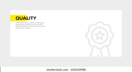QUALITY AND ILLUSTRATION ICON CONCEPT
