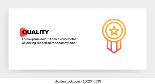 QUALITY AND ILLUSTRATION ICON CONCEPT