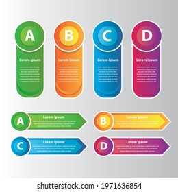 quality Infographics background template - various colors
