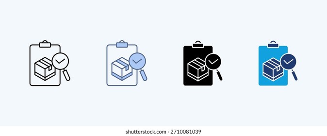 Qualitätsprüfung - Illustrationsvektor für mehrere Symbole