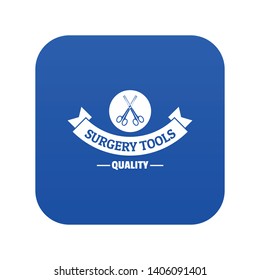 Quality instrument icon blue vector isolated on white background