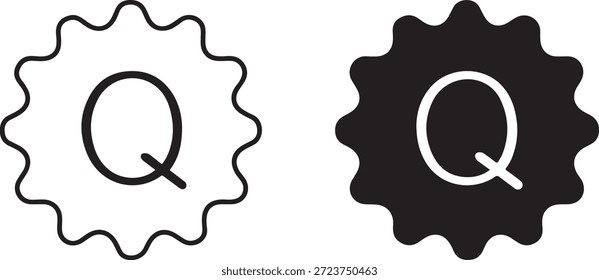 Icono aislado de calidad sobre fondo blanco, Vector, ilustración