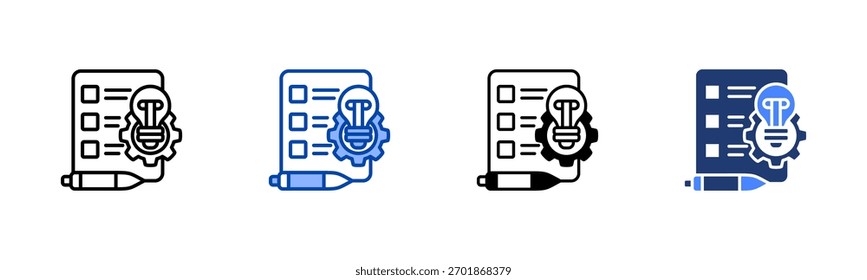 Ícone Problemas de qualidade define coleção de vários estilos