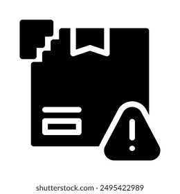 quality issues icon with style glyph