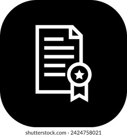 Quality key performance indicator icon with black filled line outline style. quality, guarantee, certificate, business, best, product, approval. Vector Illustration