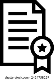 Quality key performance indicator icon with black outline style. quality, guarantee, certificate, business, best, product, approval. Vector Illustration