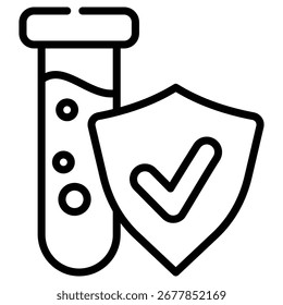 ícone da web de teste do laboratório de qualidade em estilo de estrutura de tópicos