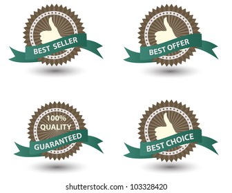Quality Labels in retro vintage design