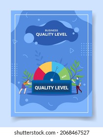 quality level concept for template of banners, flyer, books, and magazine cover