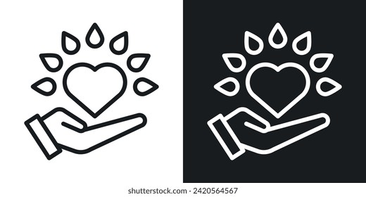 Quality of Life Icon Designed in a Line Style on White Background.