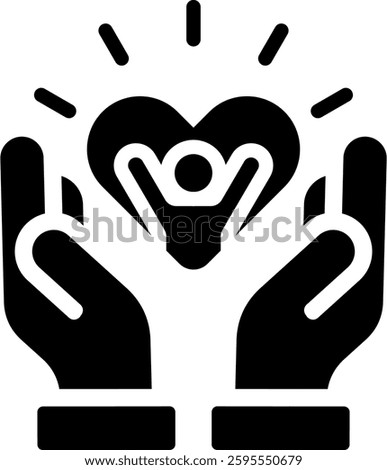 Quality Of Life Icon Glyph Vector Illustration