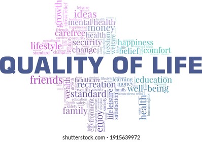 Quality Life Vector Illustration Word Cloud Stock Vector (Royalty Free ...