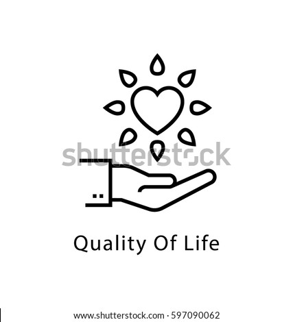 Quality of Life Vector Line Icon 