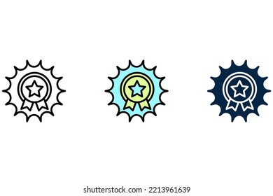 Symbol für Qualitätslinie. Einfache Elementgrafik. Das Qualitätskonzept umreißt Symboldesign.