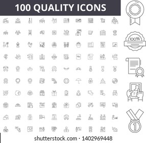Quality line icons, signs, vector set, outline illustration concept 