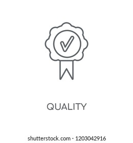 Quality linear icon. Quality concept stroke symbol design. Thin graphic elements vector illustration, outline pattern on a white background, eps 10.