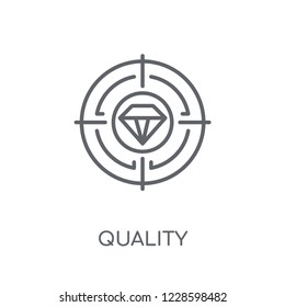 Quality linear icon. Modern outline Quality logo concept on white background from Startup Strategy and Success collection. Suitable for use on web apps, mobile apps and print media.