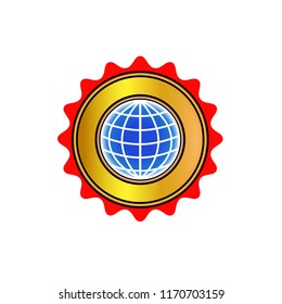 Quality logo - premium quality world-class stamp. Approved sertified mark. Certified seal symbol. Isolated sketch  for  creating a logo.  Certificate icon seal
