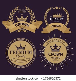 Quality logo templates. classical elegant dark golden design