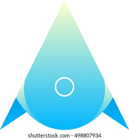Quality logotype in trendy colors gradient for company success on market