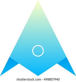 Quality logotype in trendy colors gradient for company success on market