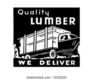 Quality Lumber - Retro Ad Art Banner
