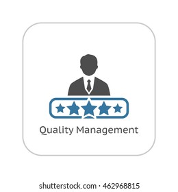 Quality Management Icon. Flat Design. App Symbol or UI element.