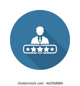 Quality Management Icon. Flat Design. App Symbol or UI element.