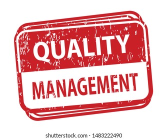 quality management rubber stamp, vector illustration 