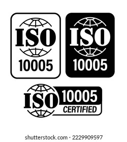 Quality management systems certified, iso 10005 vector icon