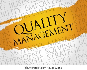 Quality Management word cloud, business concept