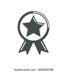 Quality mark, star mark logo, simple vector icon