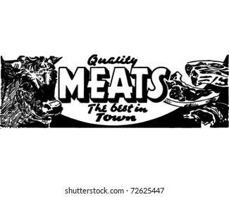 Quality Meats 2 - Retro Ad Art Banner