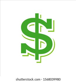 quality modern graphic design US dollar sign logo icon vector illustrations
