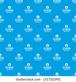 Quality old winery pattern vector seamless blue repeat for any use
