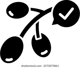 Quality Olives Icon Glyph Vector Illustration