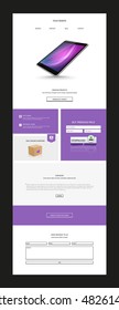 Quality One Page Website Template Vector Eps10, Modern Web Design with flat UI elements. Ideal for Business layout

