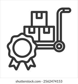 Quality Outline Icon Vector Illustration