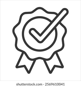 Quality Outline Icon Vector Illustration